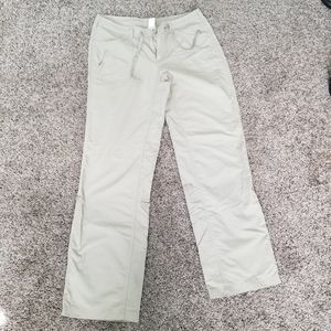 The North Face Tan Nylon Convertible Hiking Capris Pants Size 12